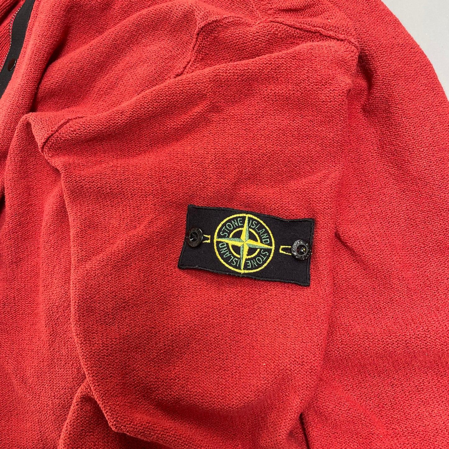 Stone Island Red Lightweight Knit 1/4 Zip Jumper SS10