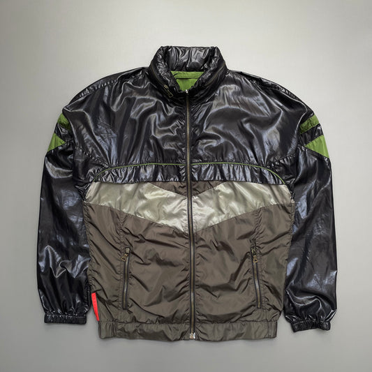 Prada Sport Black, Green & Grey 2008 Translucent Windbreaker