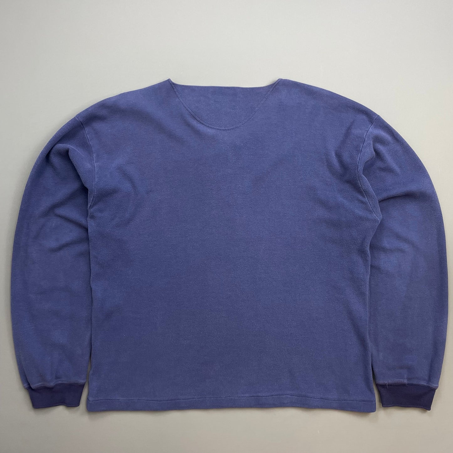 Stone Island Blue 80s Marina Scoop Neck Button-Up Jumper