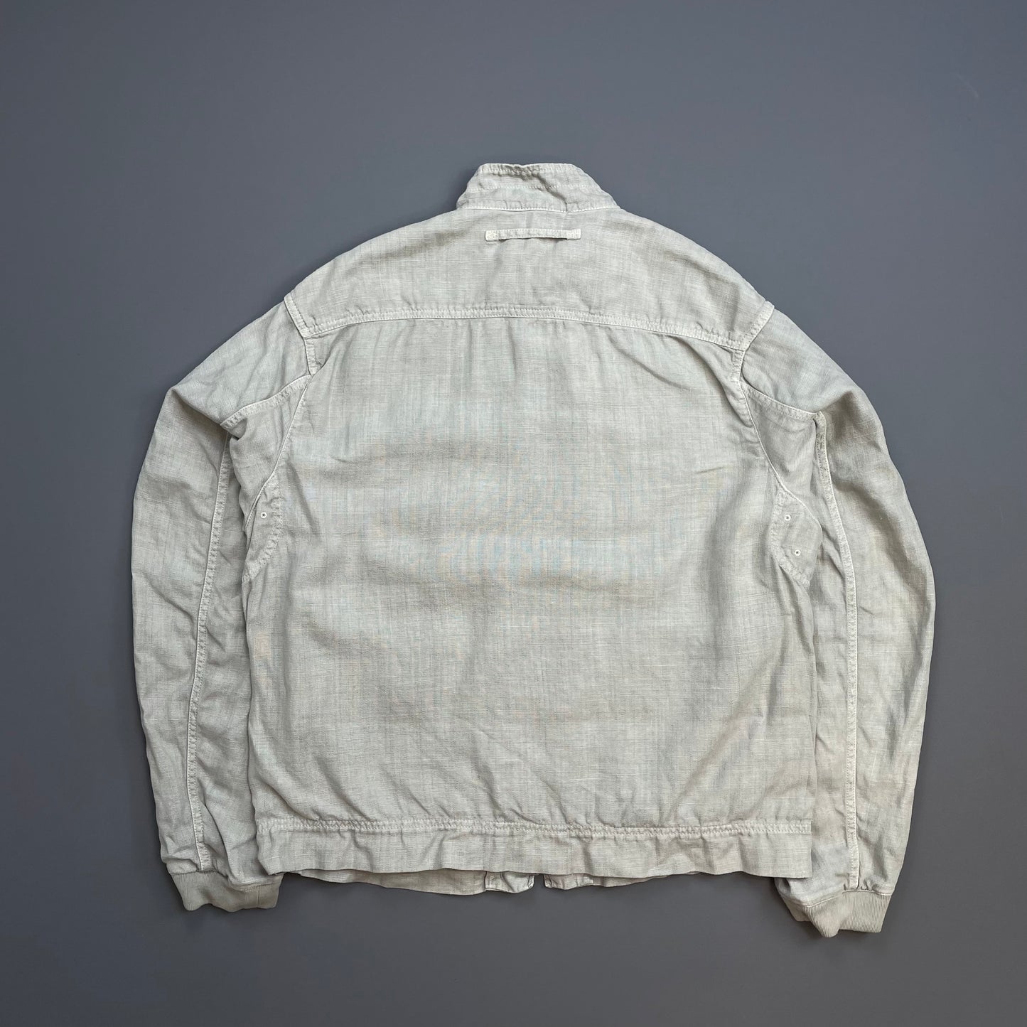 Prada Sport Grey 00s Linen Zip-Through Lightweight Jacket