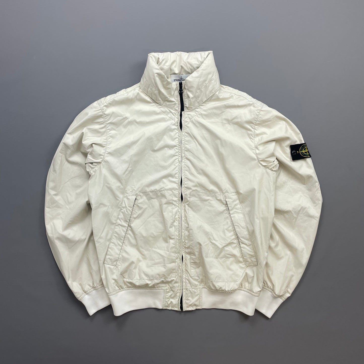 Stone Island White SS15 Membrana 3L TC Concealed Hood Jacket