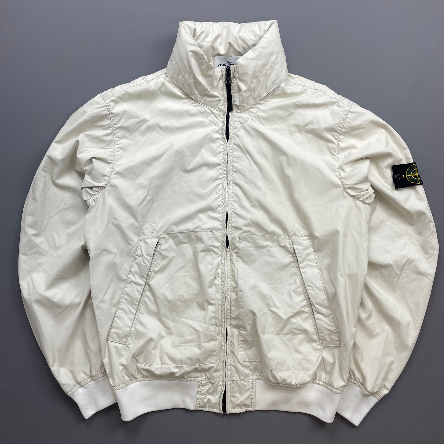 Stone Island White SS15 Membrana 3L TC Concealed Hood Jacket