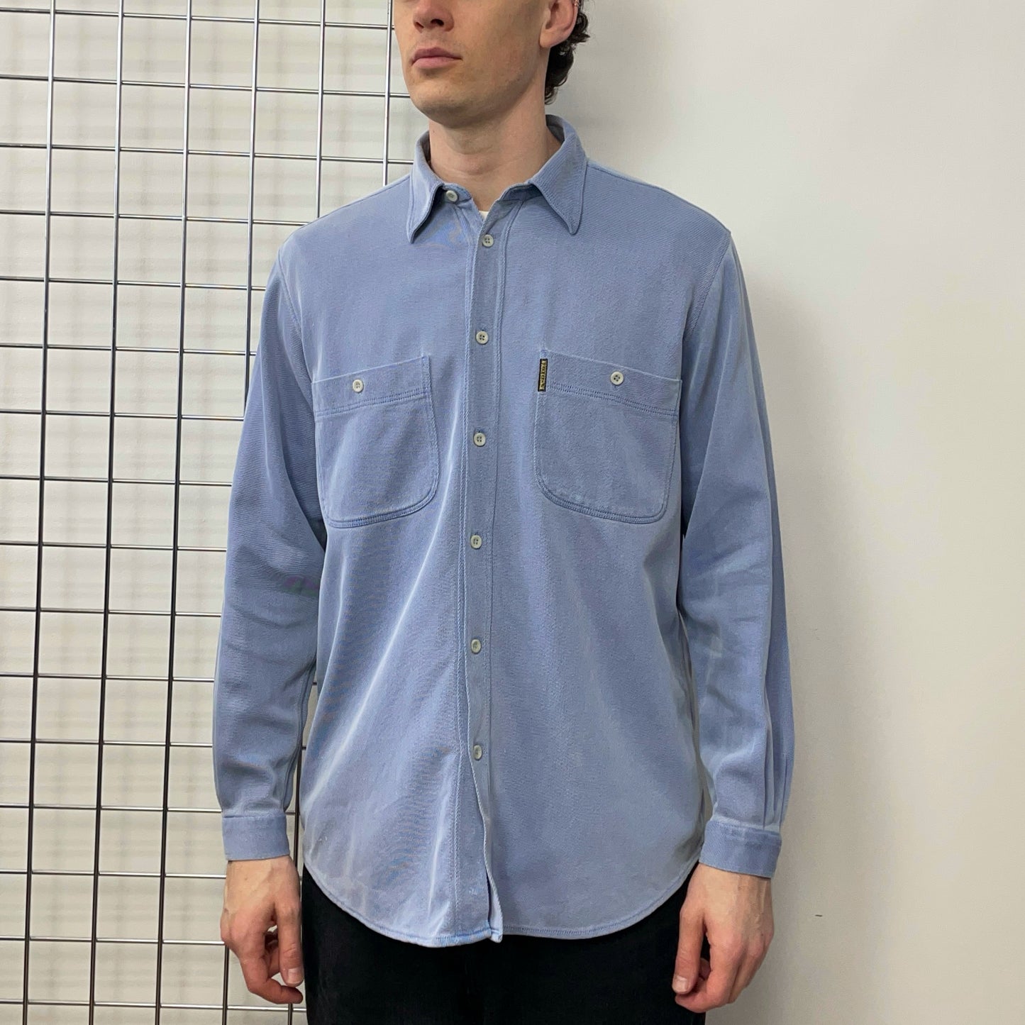 Armani Jeans Light Blue 90s Textured Shirt