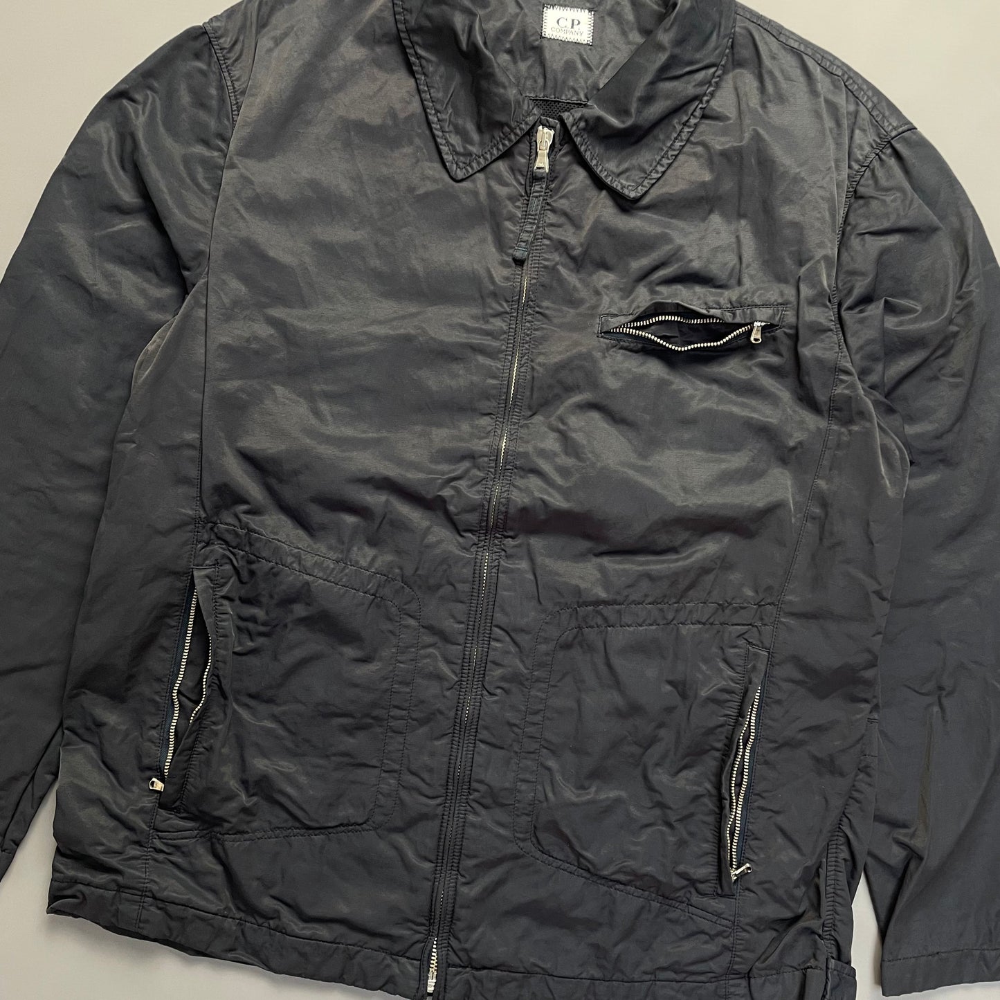C.P. Company Navy Zip-Through Collared Jacket