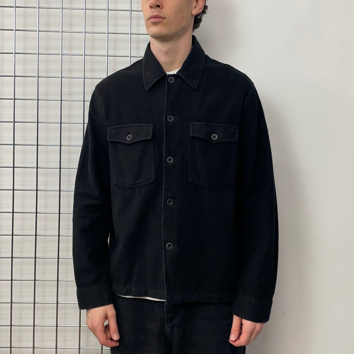 Our Legacy Black AW25 Brushed Cotton Evening Coach Jacket