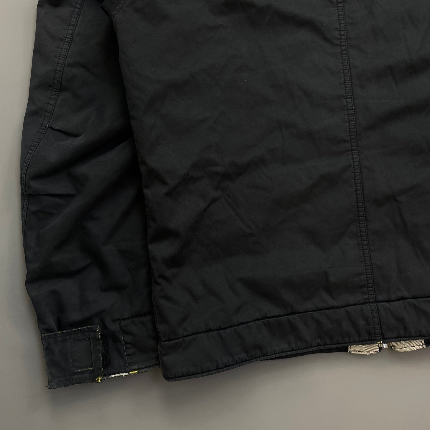 Stone Island Black AW10 Raso Gommato Fleece Lined Packable Hood Jacket