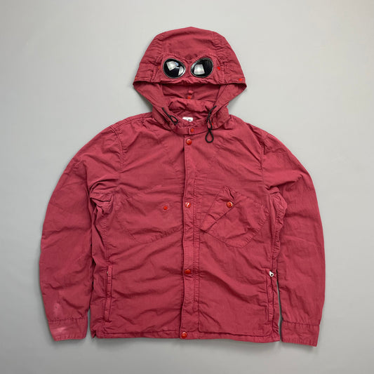 C.P. Company Red Detachable Hood Goggle Jacket