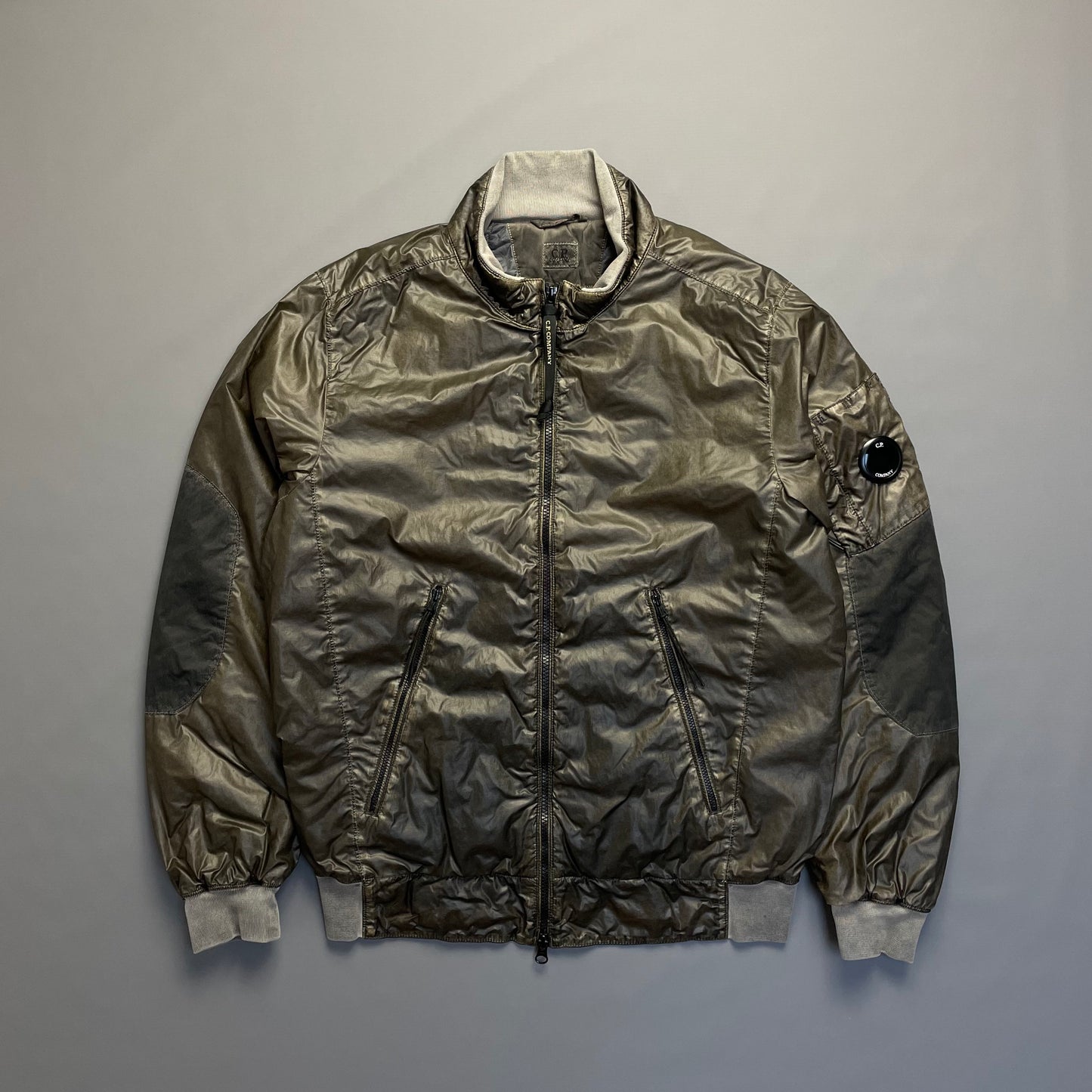C.P. Company Nyber Bomber Jacket in Dusty Olive