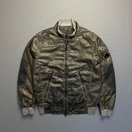 C.P. Company Nyber Bomber Jacket in Dusty Olive