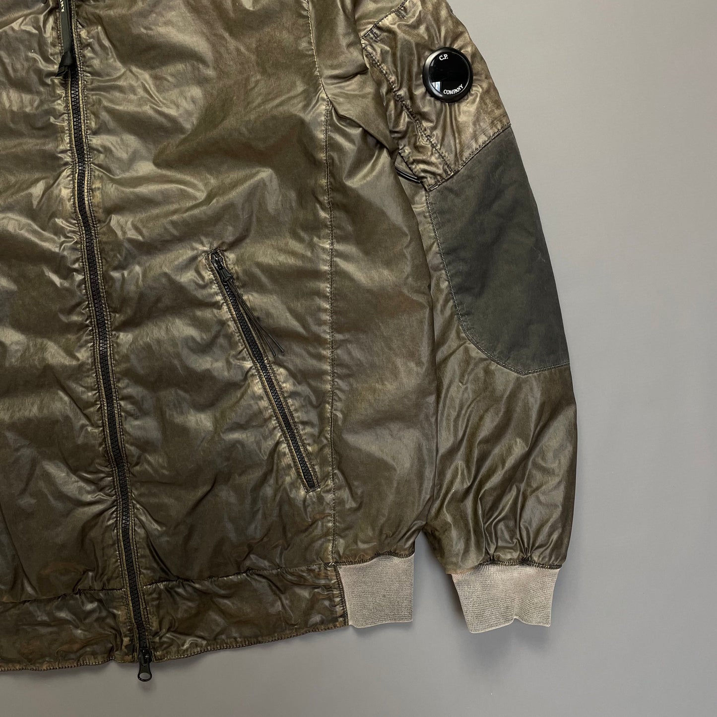C.P. Company Nyber Bomber Jacket in Dusty Olive