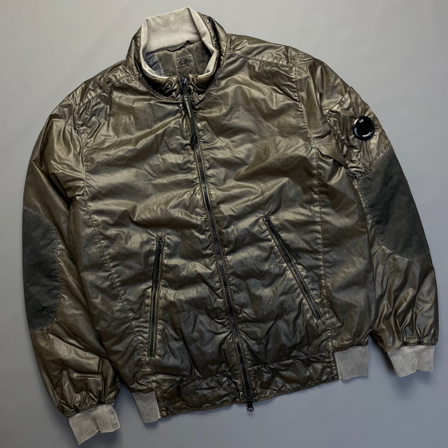 C.P. Company Nyber Bomber Jacket in Dusty Olive