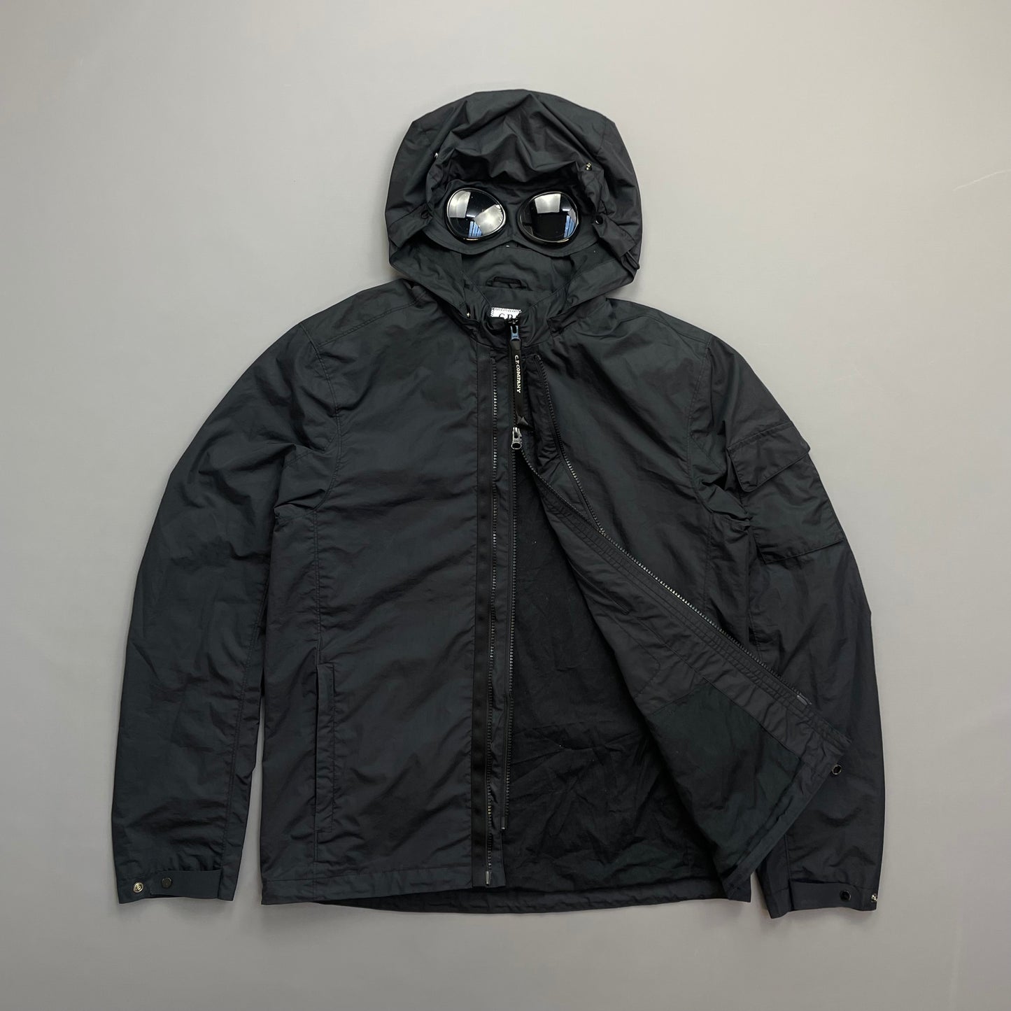 C.P. Company Black Micro-M Detachable Hood Goggle Jacket