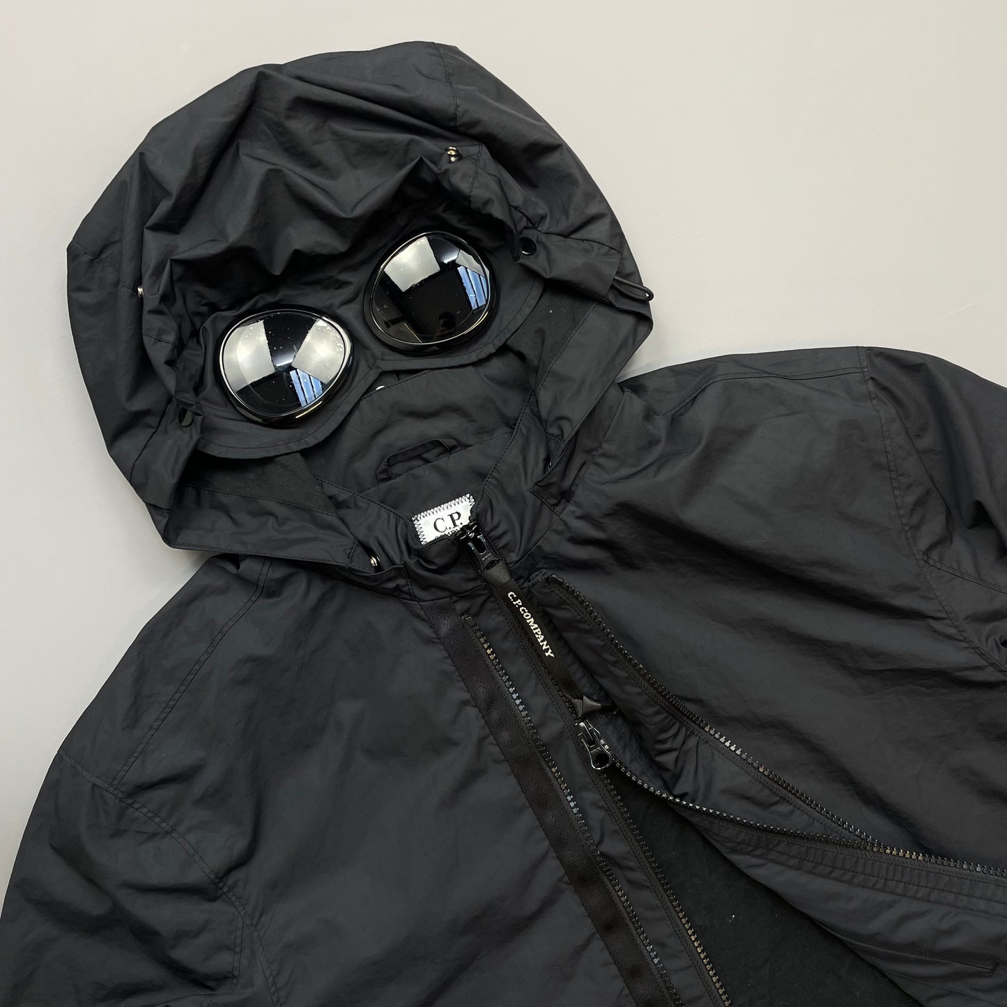 C.P. Company Black Micro-M Detachable Hood Goggle Jacket