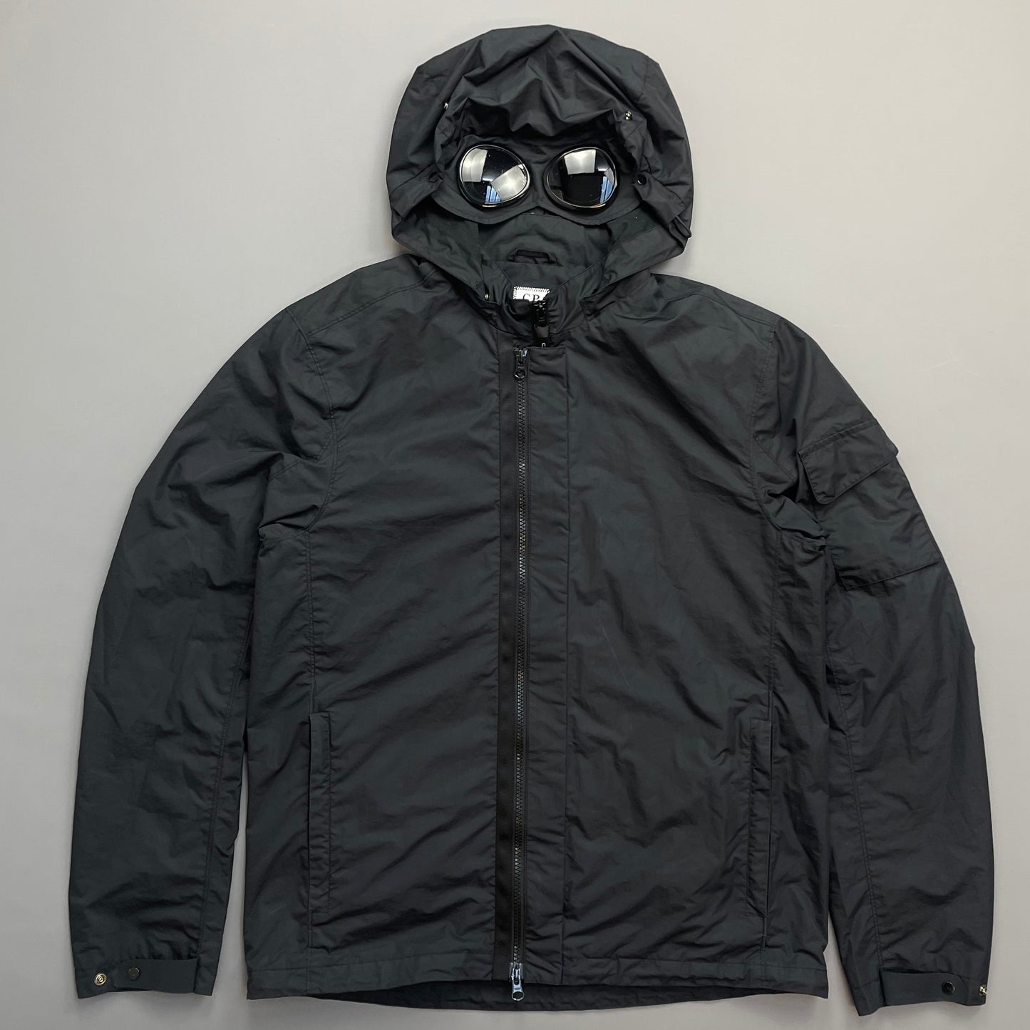 C.P. Company Black Micro-M Detachable Hood Goggle Jacket