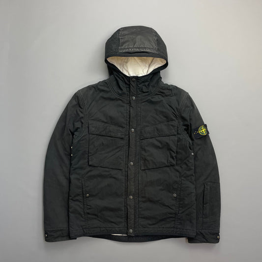 Stone Island Black AW09 Quilt-Lined Hooded Jacket