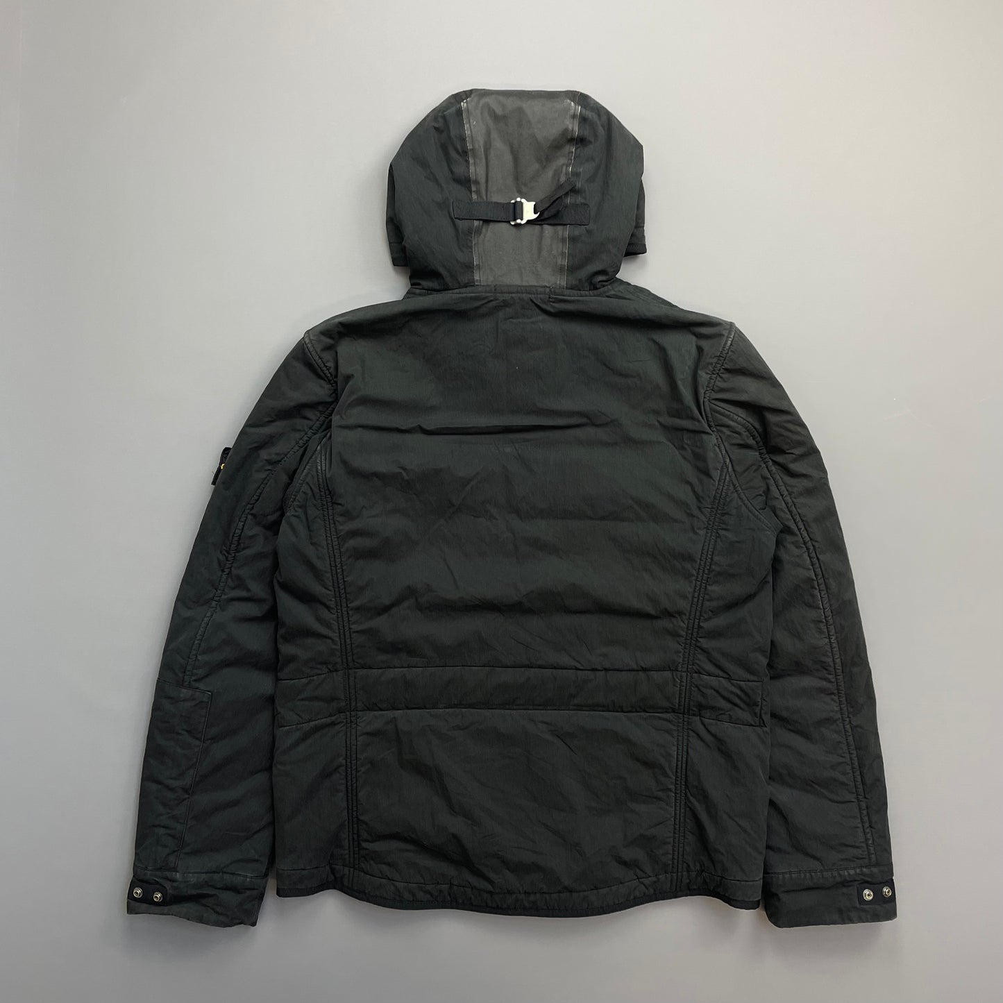 Stone Island Black AW09 Quilt-Lined Hooded Jacket