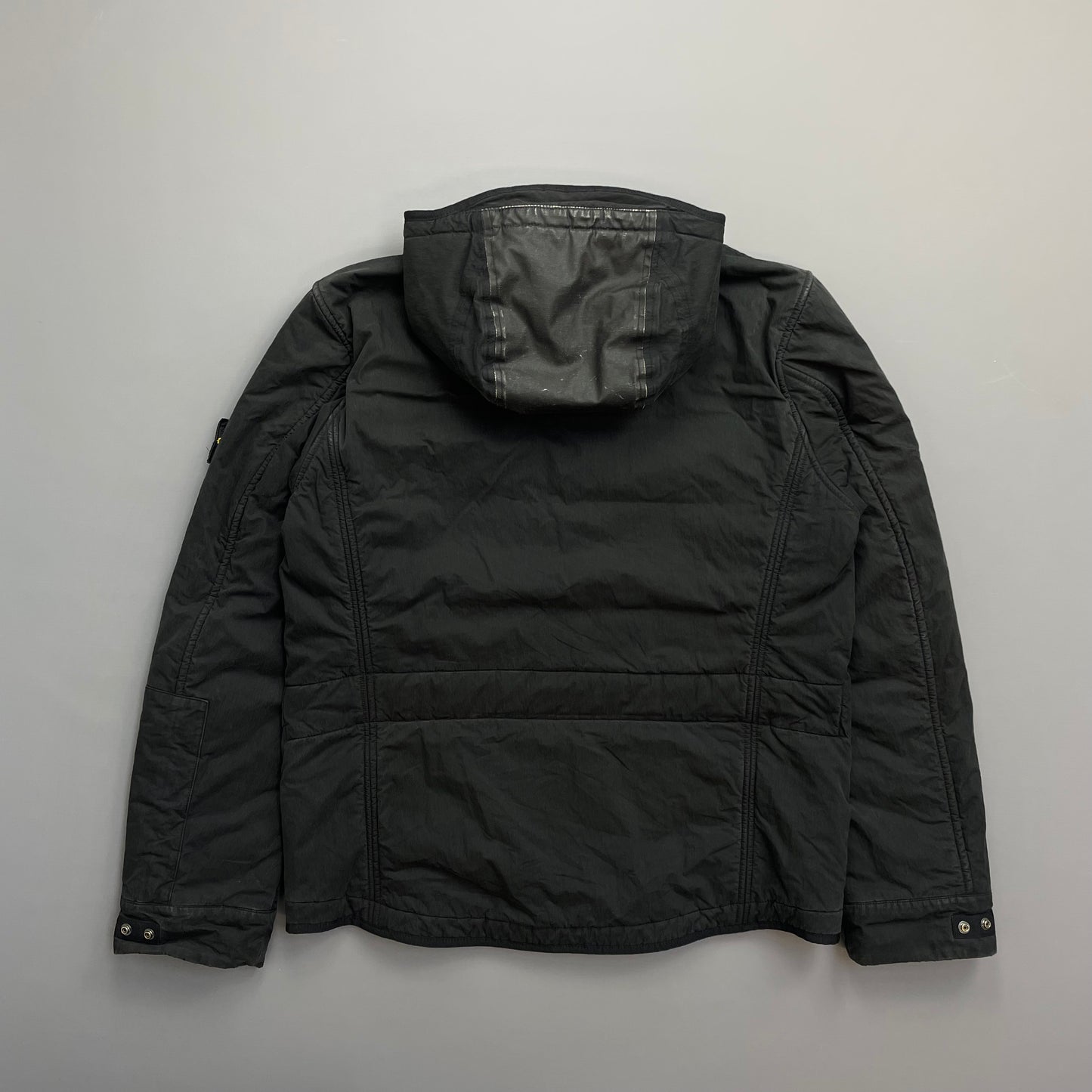 Stone Island Black AW09 Quilt-Lined Hooded Jacket