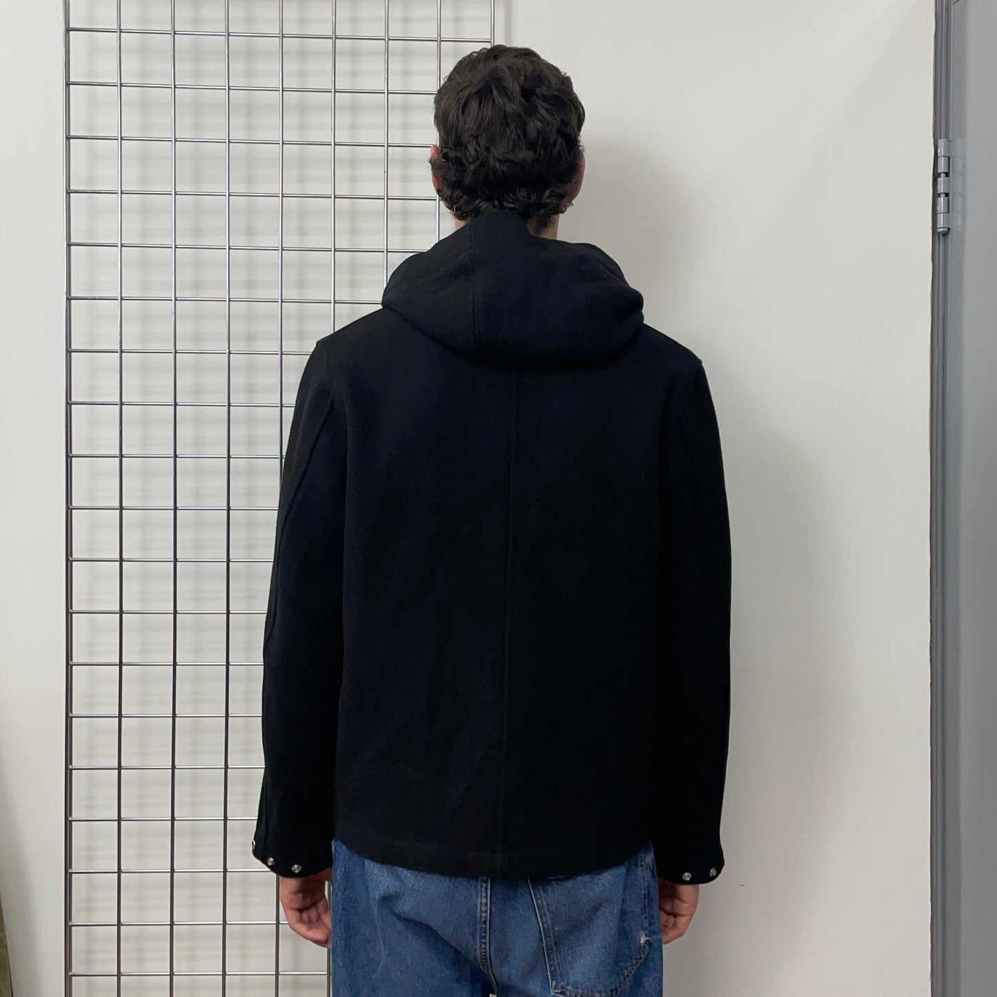 Stone Island Denims Black AW04 Wool Hooded Parka Jacket