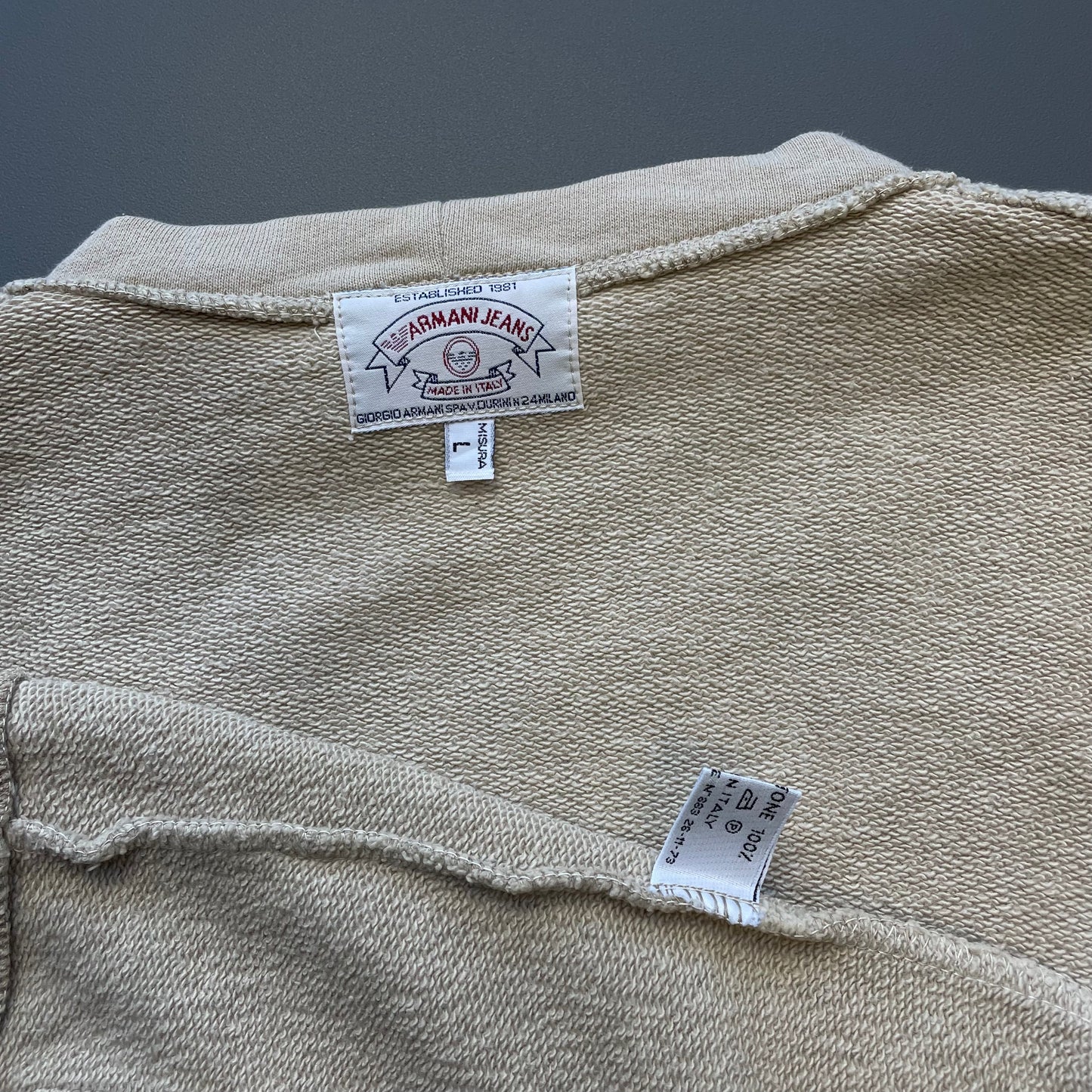 Armani Jeans Beige 90s Cotton Pocket Vest