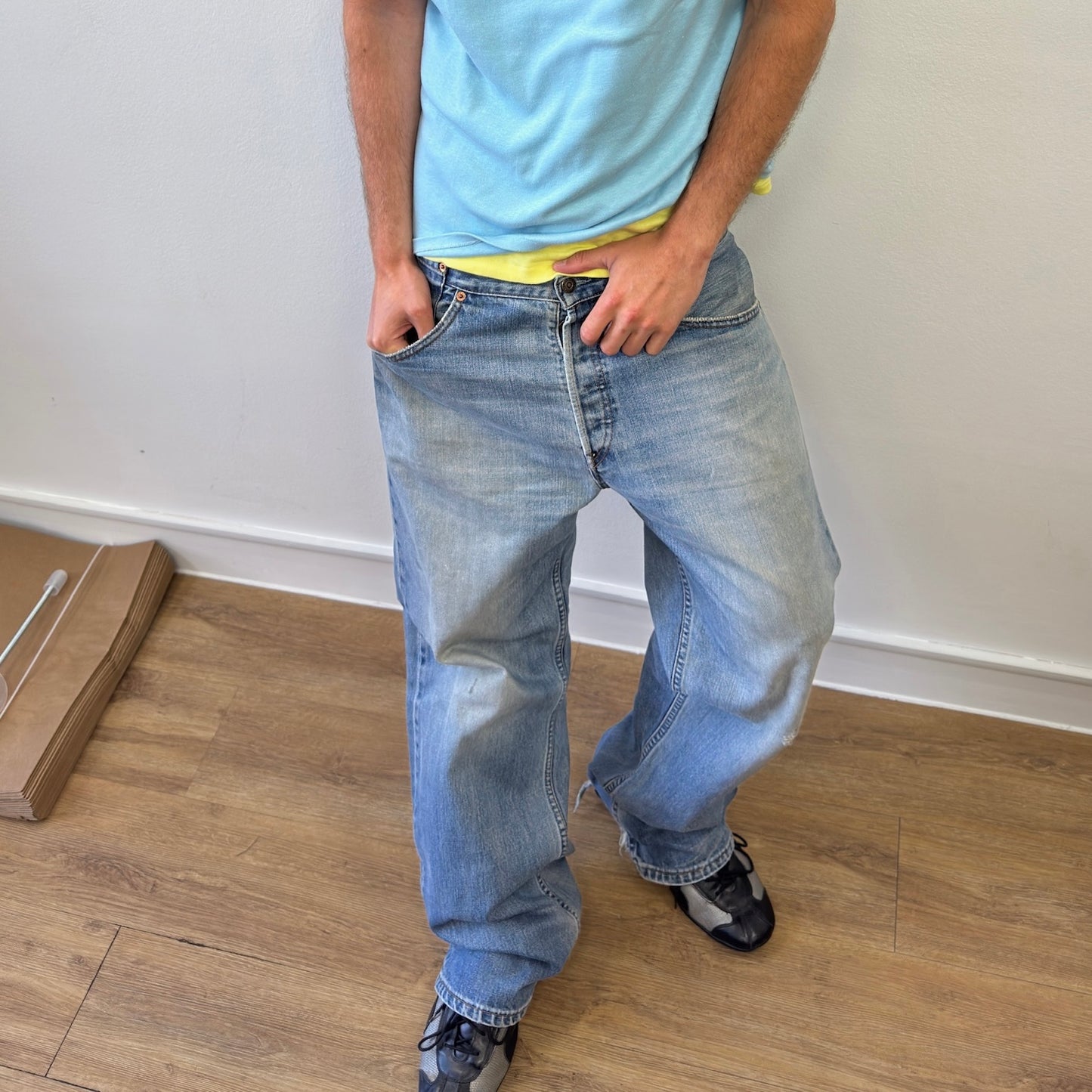 Levi's 541 Blue Cinchback Denim Jeans