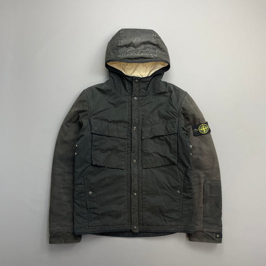 Stone Island Black AW09 Quilt-Lined Hooded Jacket
