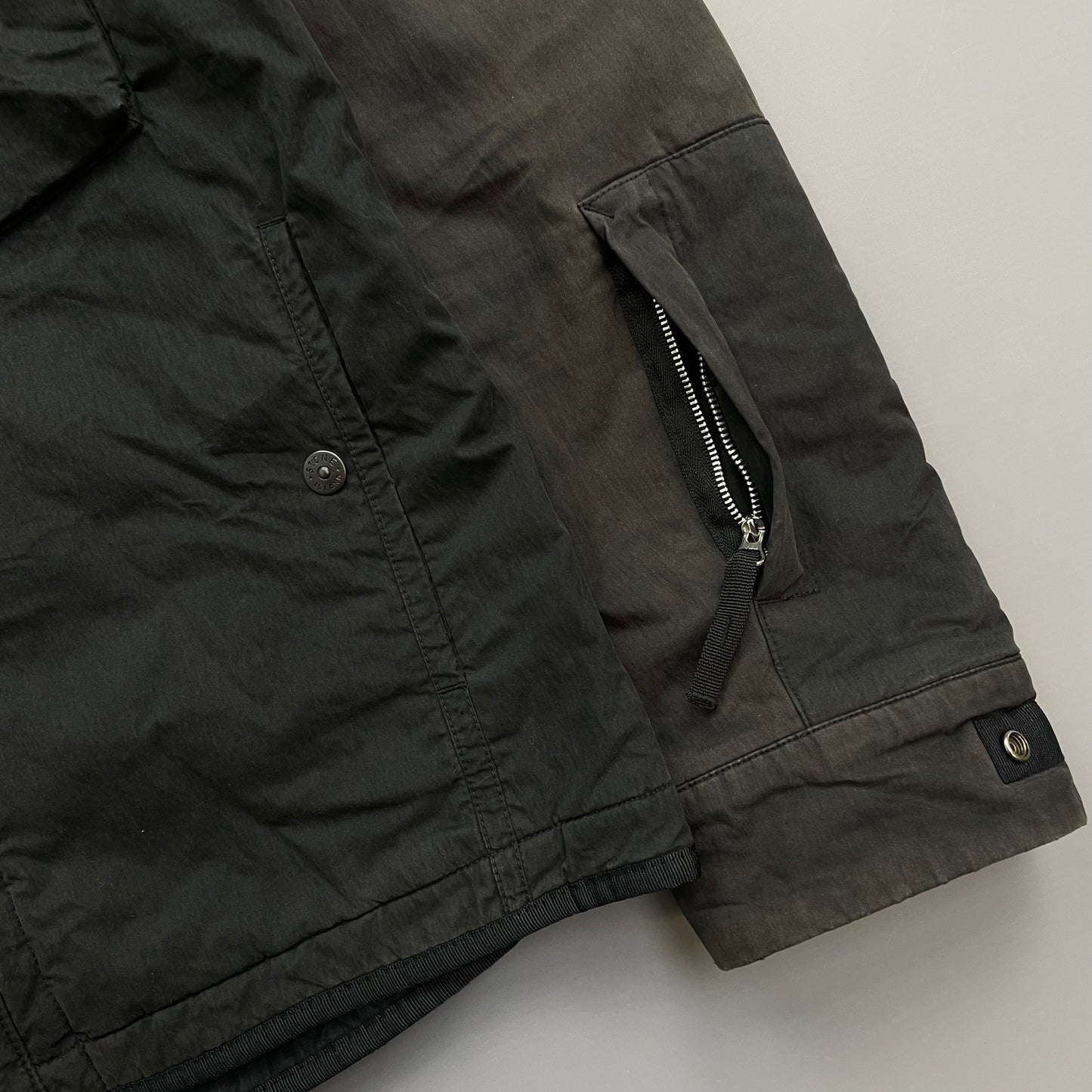 Stone Island Black AW09 Quilt-Lined Hooded Jacket