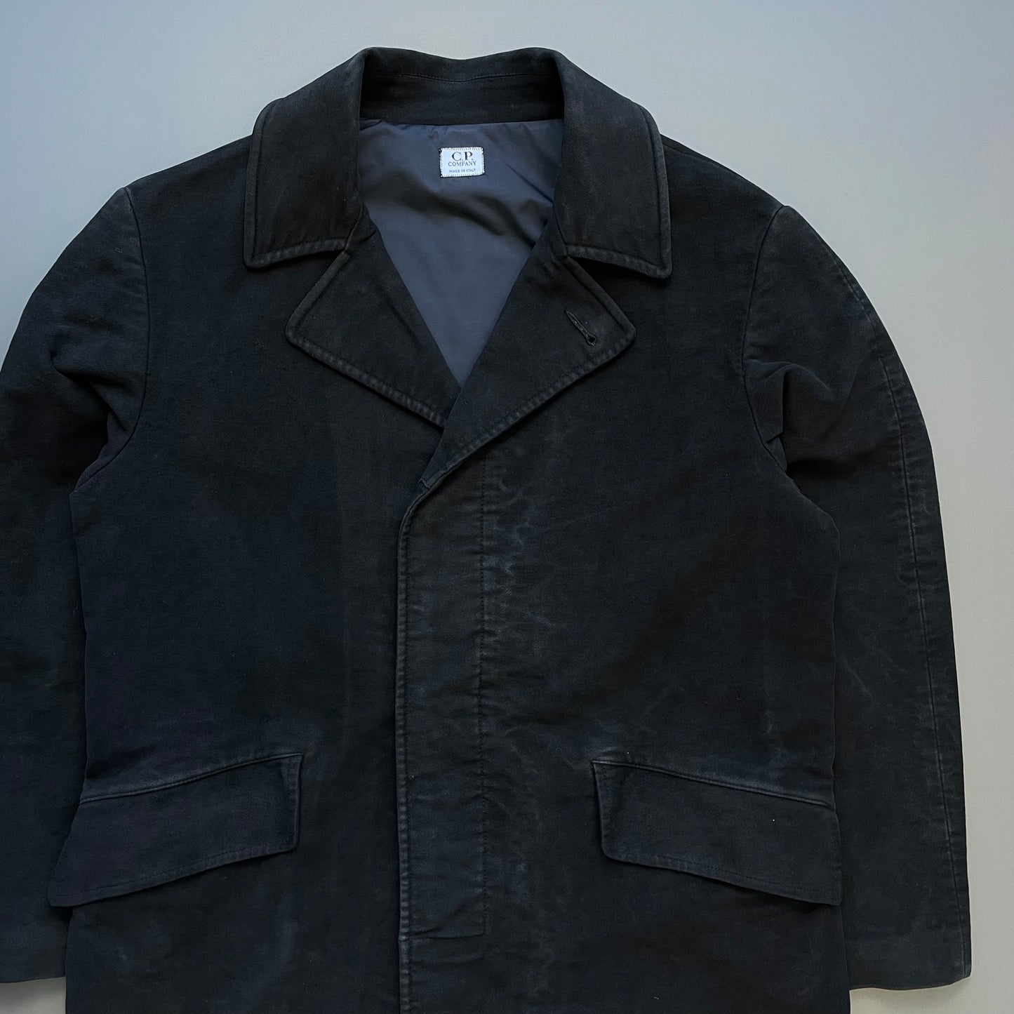C.P. Company Black AW97 Moleskin Overcoat