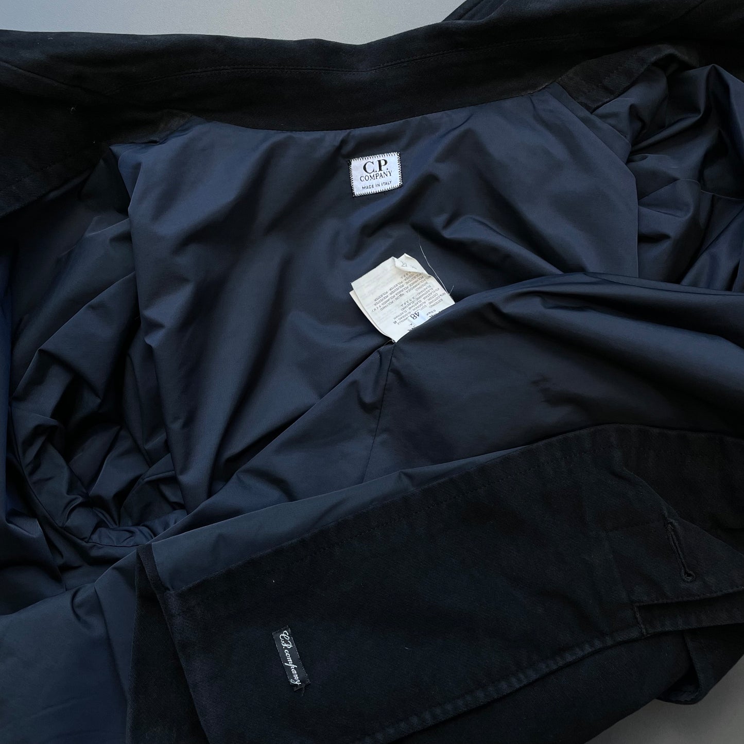 C.P. Company Black AW97 Moleskin Overcoat