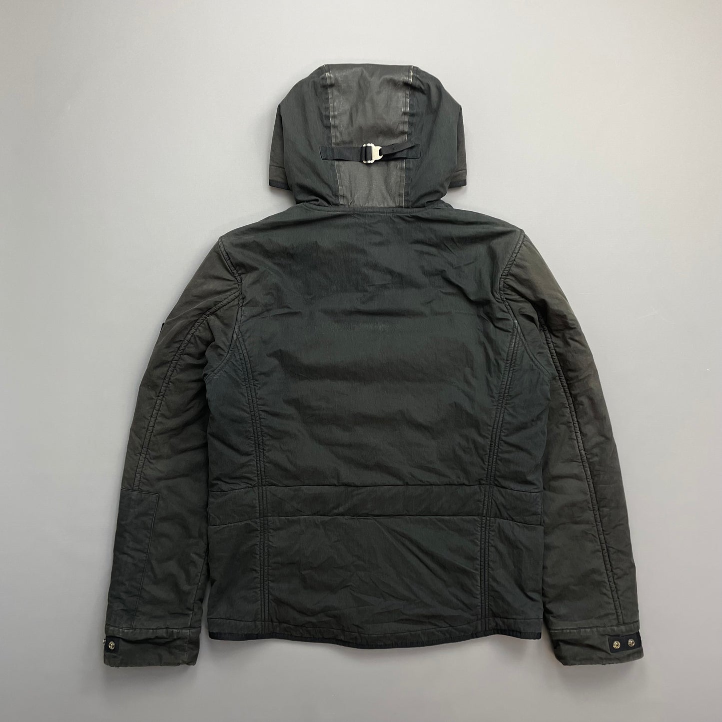 Stone Island Black AW09 Quilt-Lined Hooded Jacket