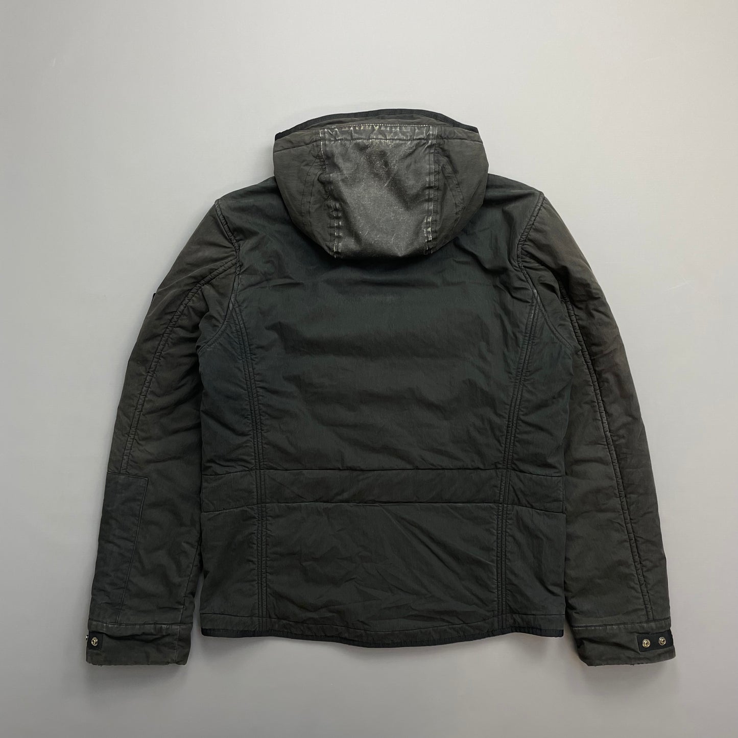 Stone Island Black AW09 Quilt-Lined Hooded Jacket