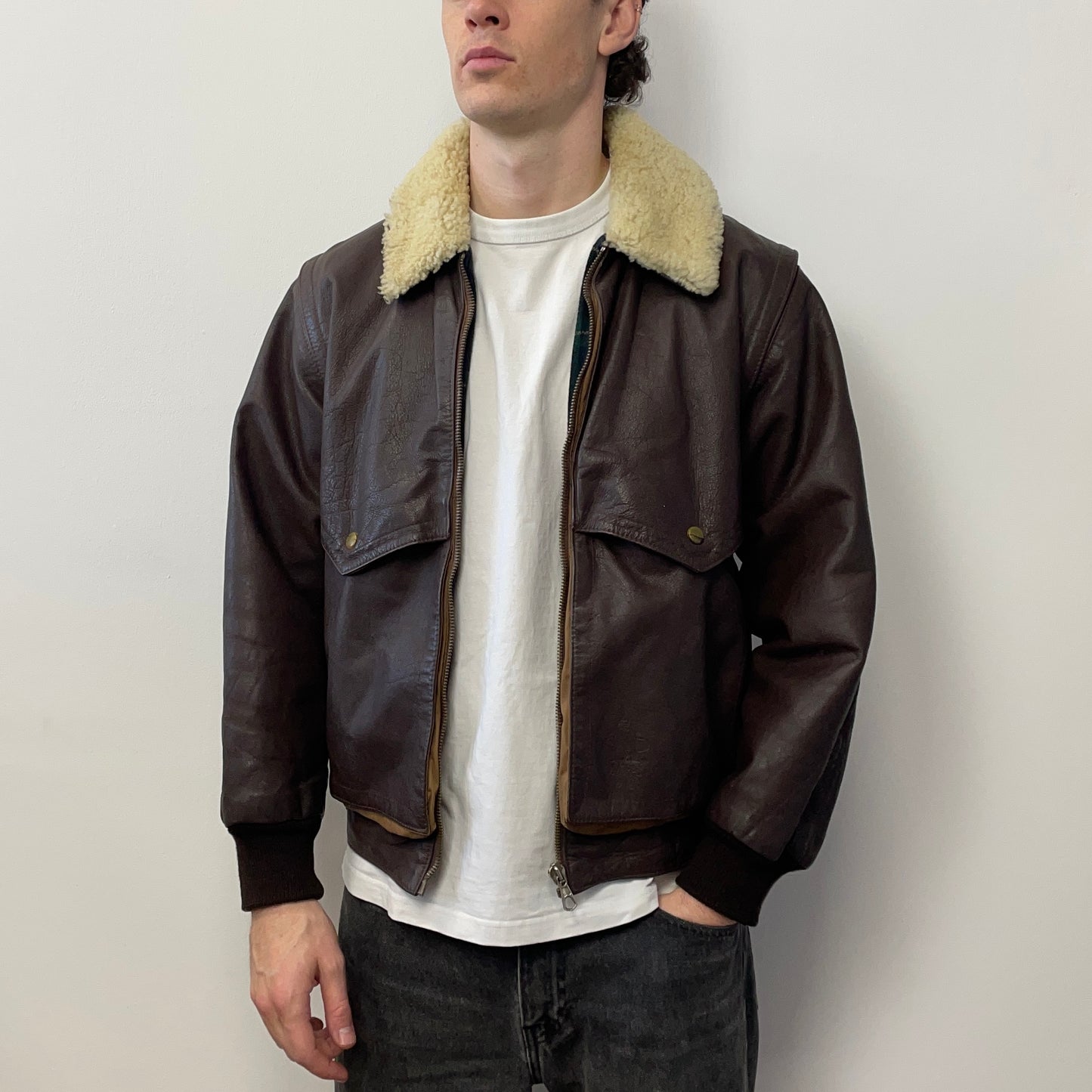 C.P. Company Brown FW82 Removable Sleeve Dutch Police L'Uomo Vogue Archive Jacket