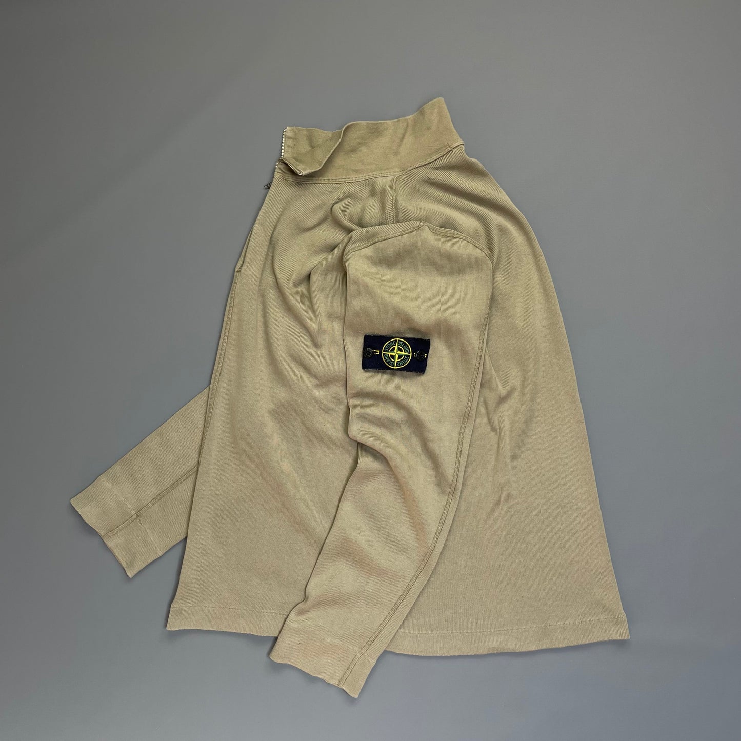 Stone Island Light Brown Quarter Zip SS05