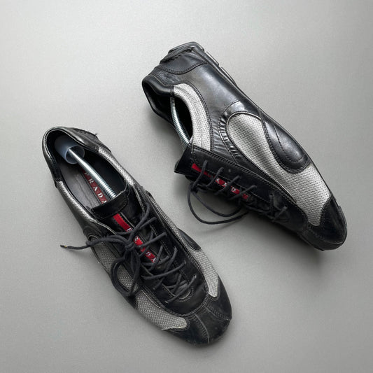 Prada Black & Grey 00s Monte Carlo Leather Trainers