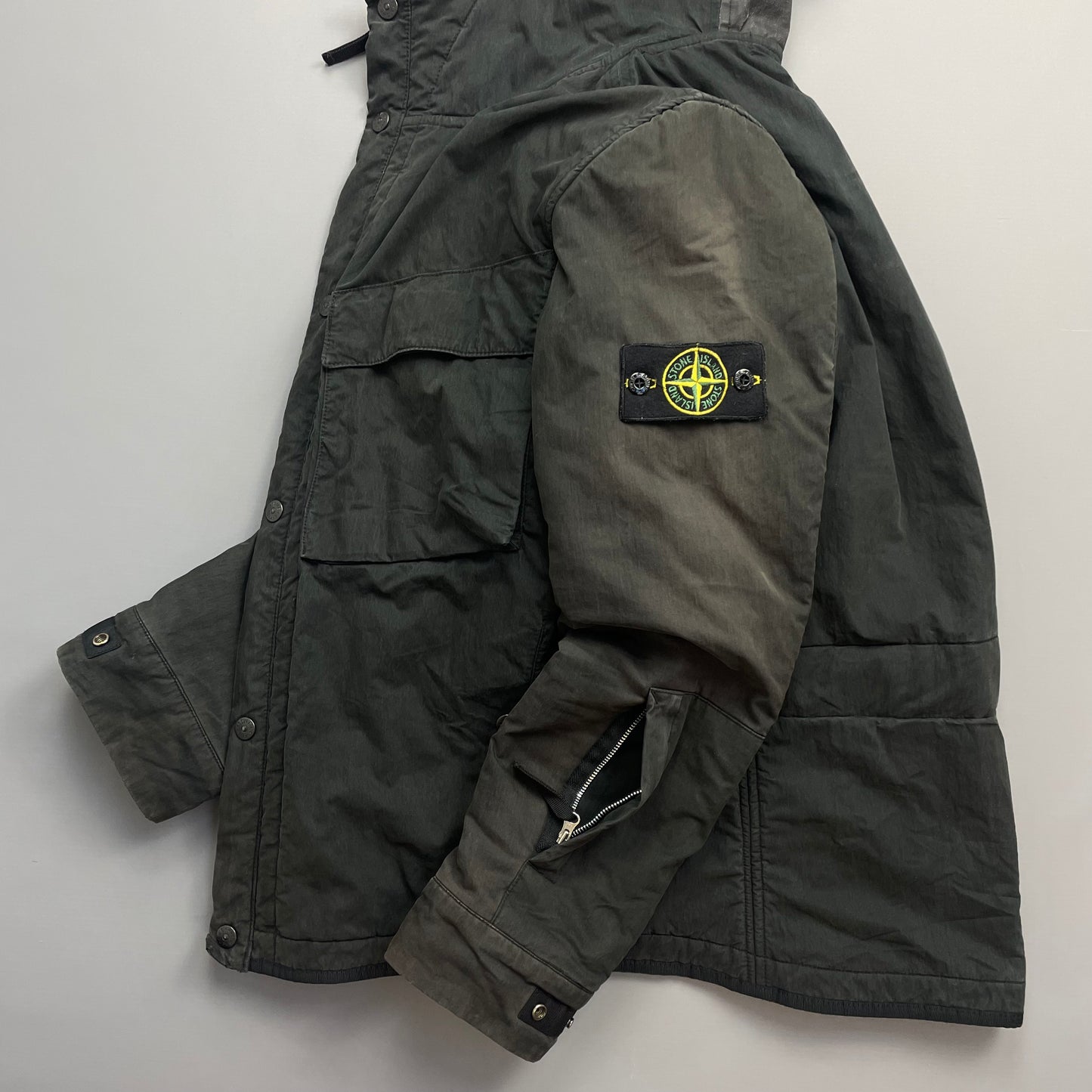 Stone Island Black AW09 Quilt-Lined Hooded Jacket