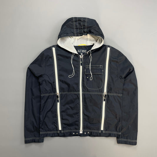 Armani Jeans 00s Ventilated Technical Nylon Windbreaker Jacker