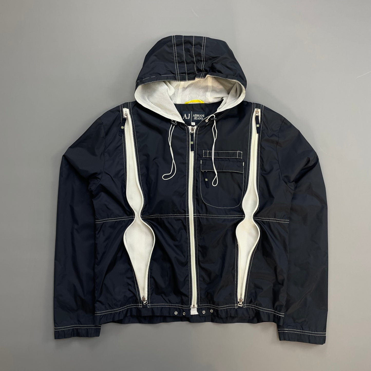 Armani Jeans 00s Ventilated Technical Nylon Windbreaker Jacker
