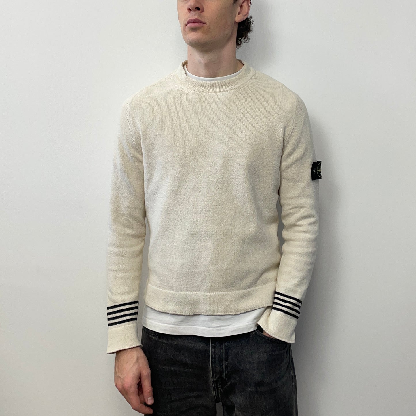 Stone Island Cream SS07 Midweight Knit Crewneck Jumper