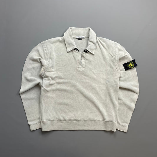 Stone Island Grey Lightweight Collared Jumper