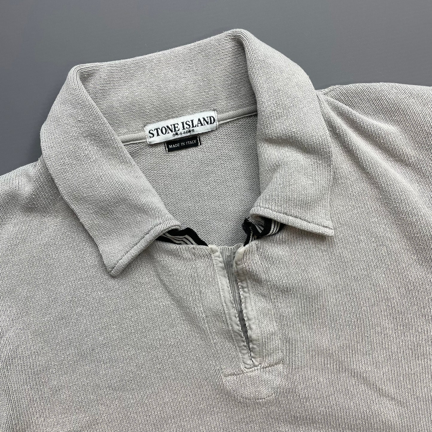 Stone Island Grey Lightweight Collared Jumper