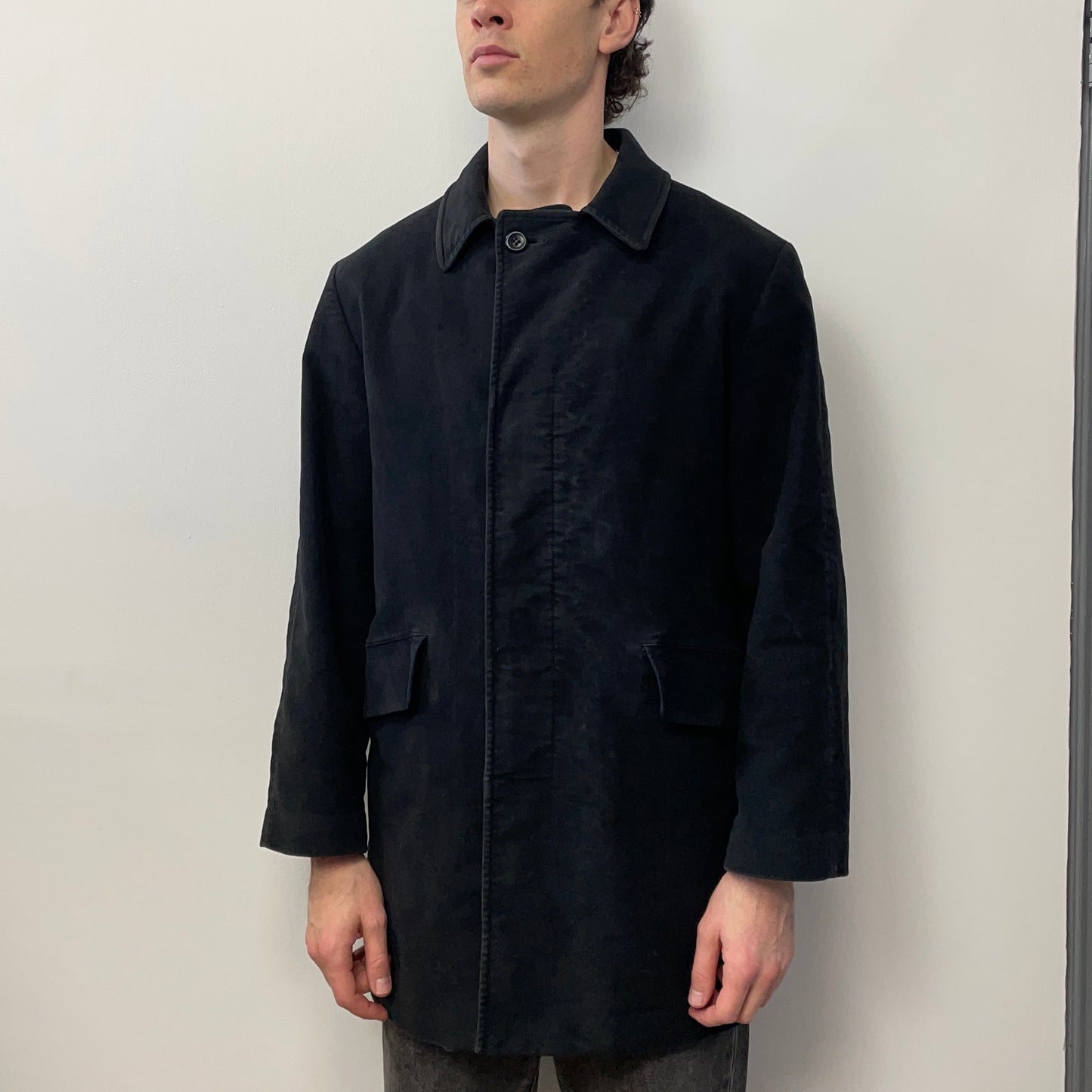 C.P. Company Black AW97 Moleskin Overcoat