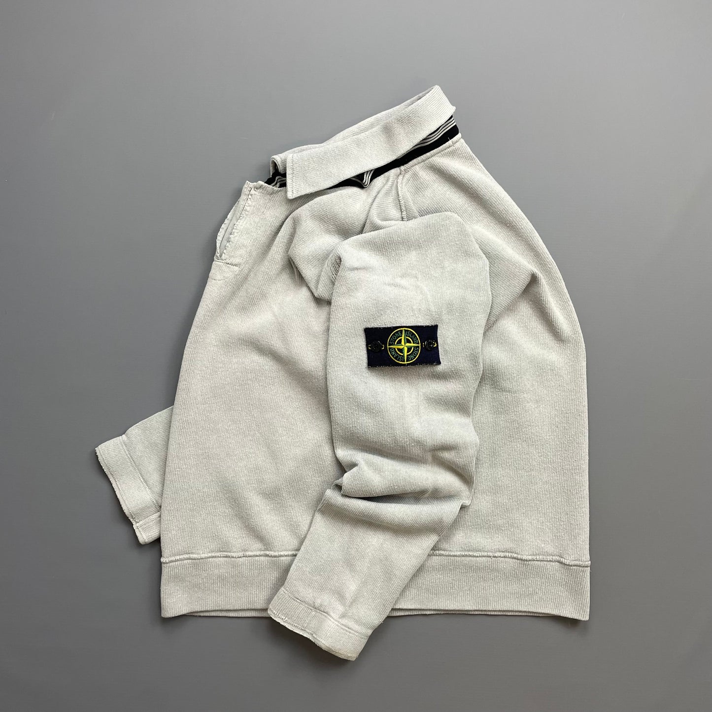 Stone Island Grey Lightweight Collared Jumper