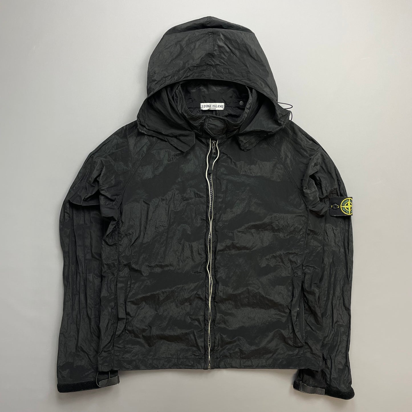 Stone Island Black SS07 Nylon Detachable Hood Lightweight Jacket