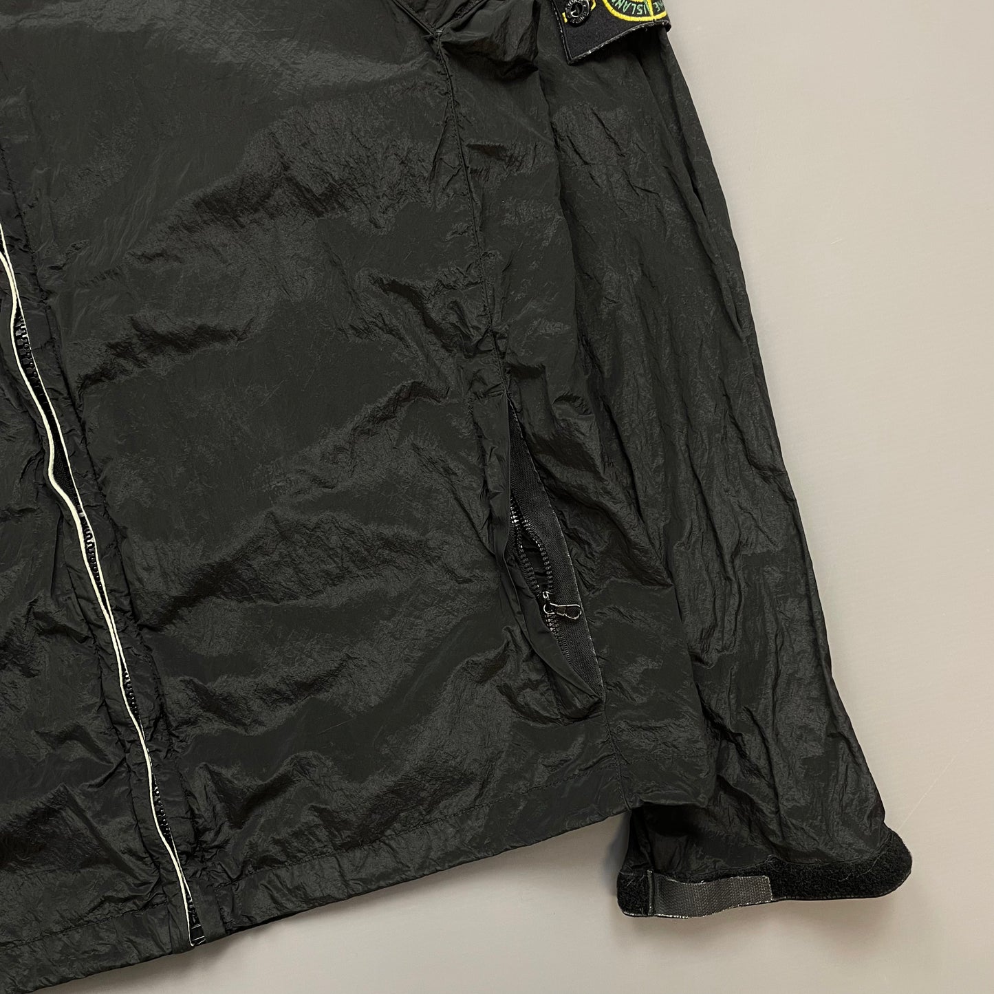 Stone Island Black SS07 Nylon Detachable Hood Lightweight Jacket
