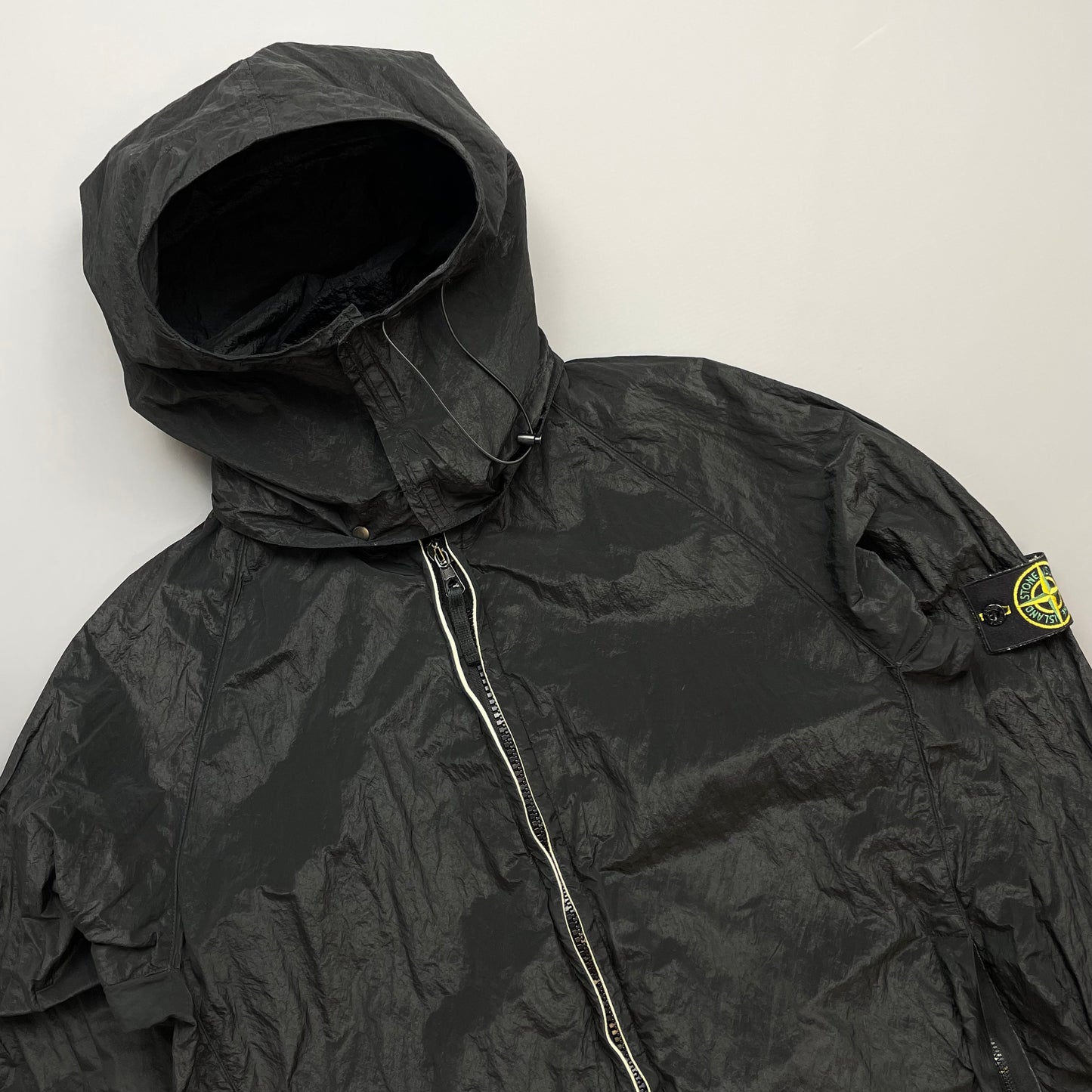 Stone Island Black SS07 Nylon Detachable Hood Lightweight Jacket
