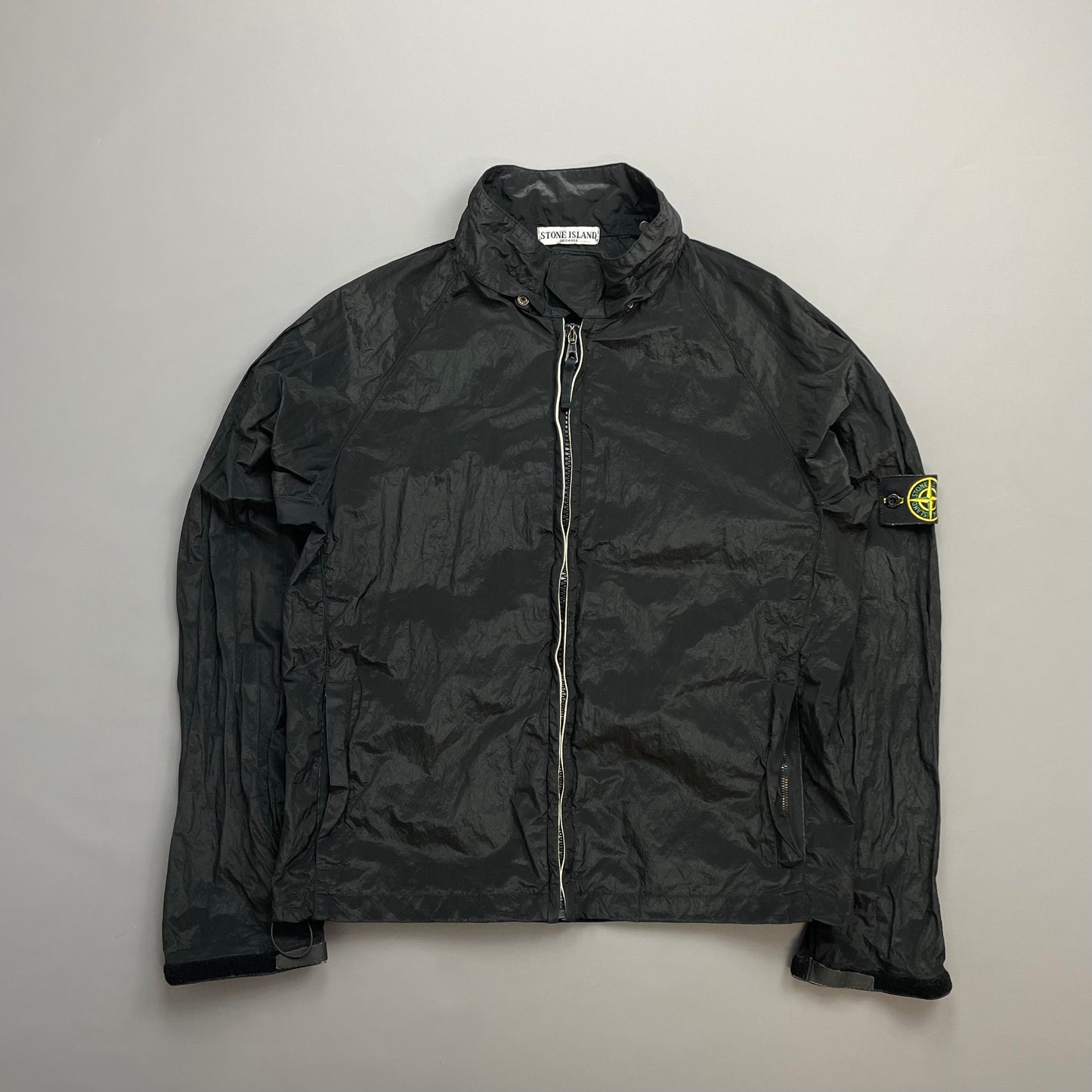 Stone Island Black SS07 Nylon Detachable Hood Lightweight Jacket