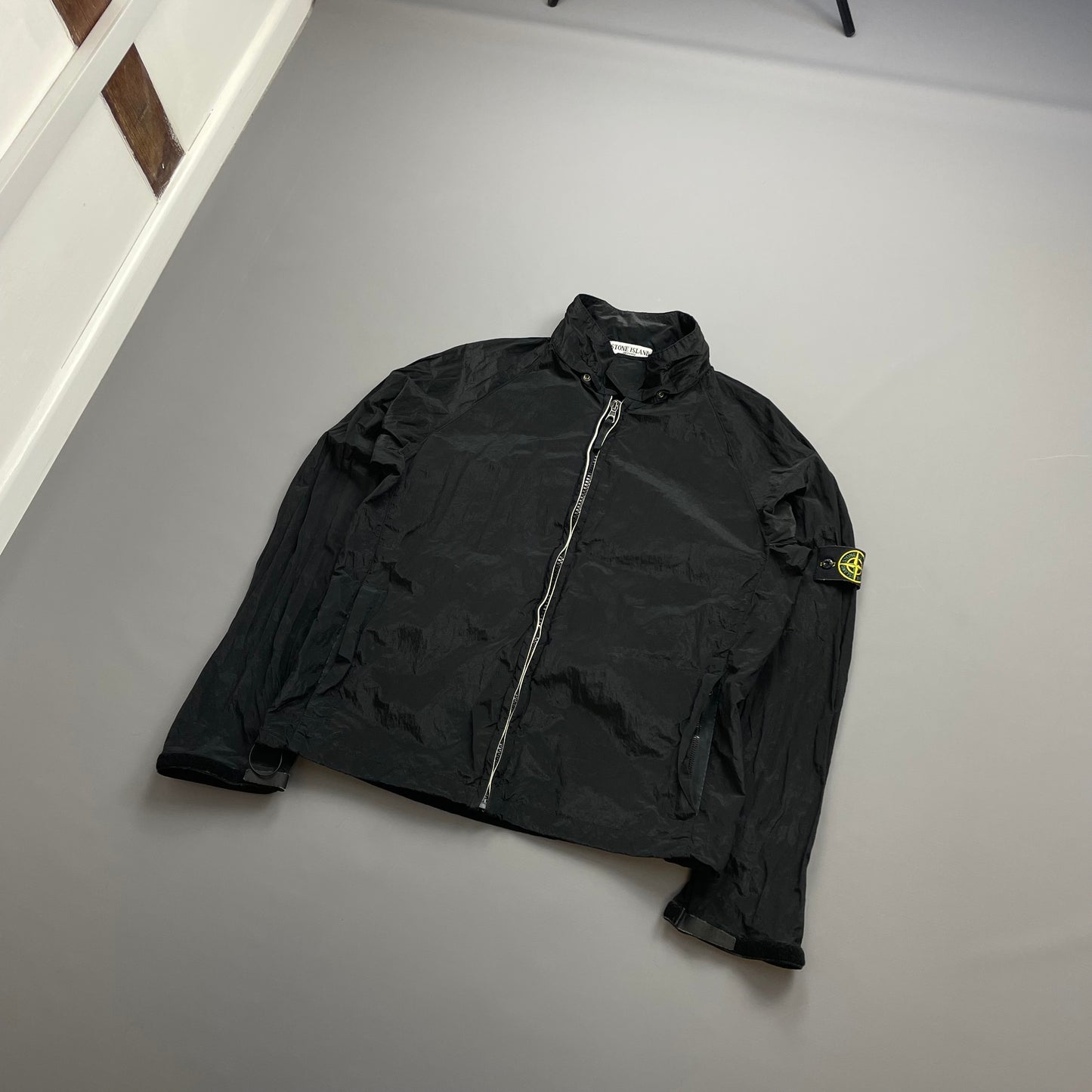 Stone Island Black SS07 Nylon Detachable Hood Lightweight Jacket