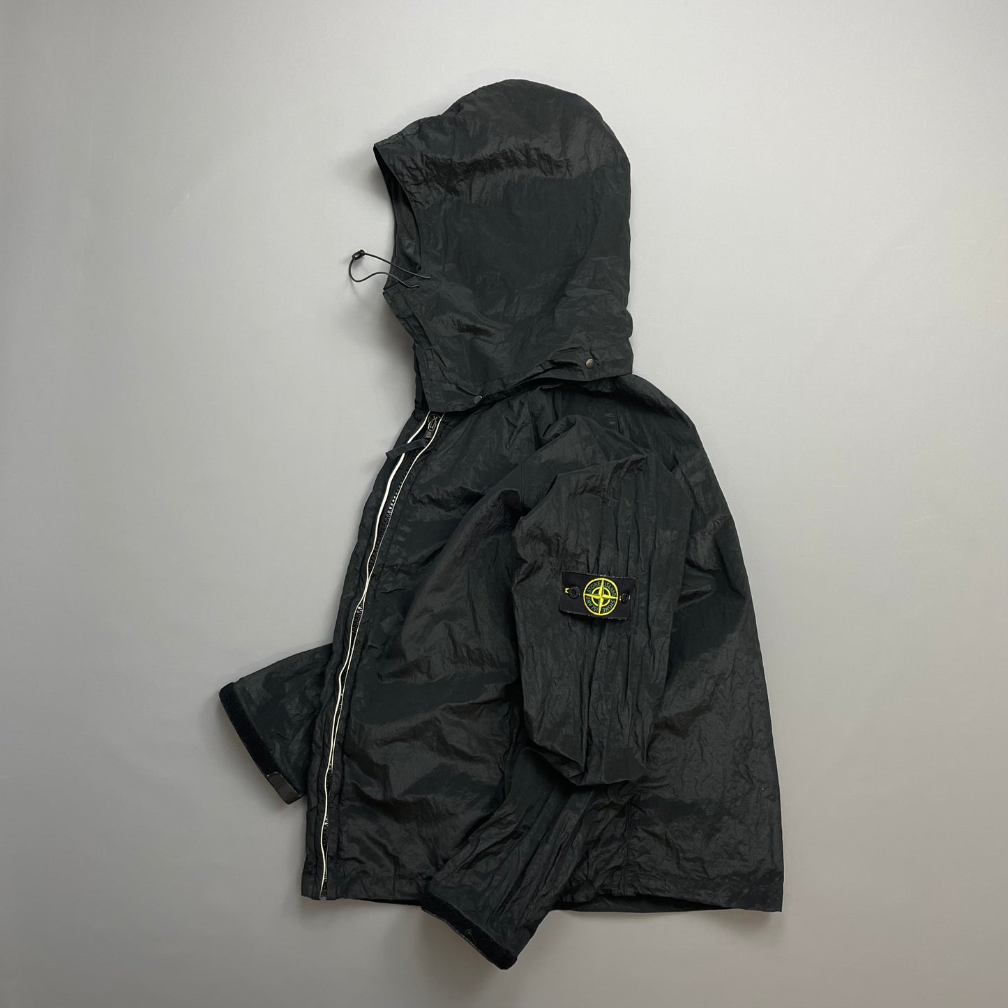 Stone Island Black SS07 Nylon Detachable Hood Lightweight Jacket