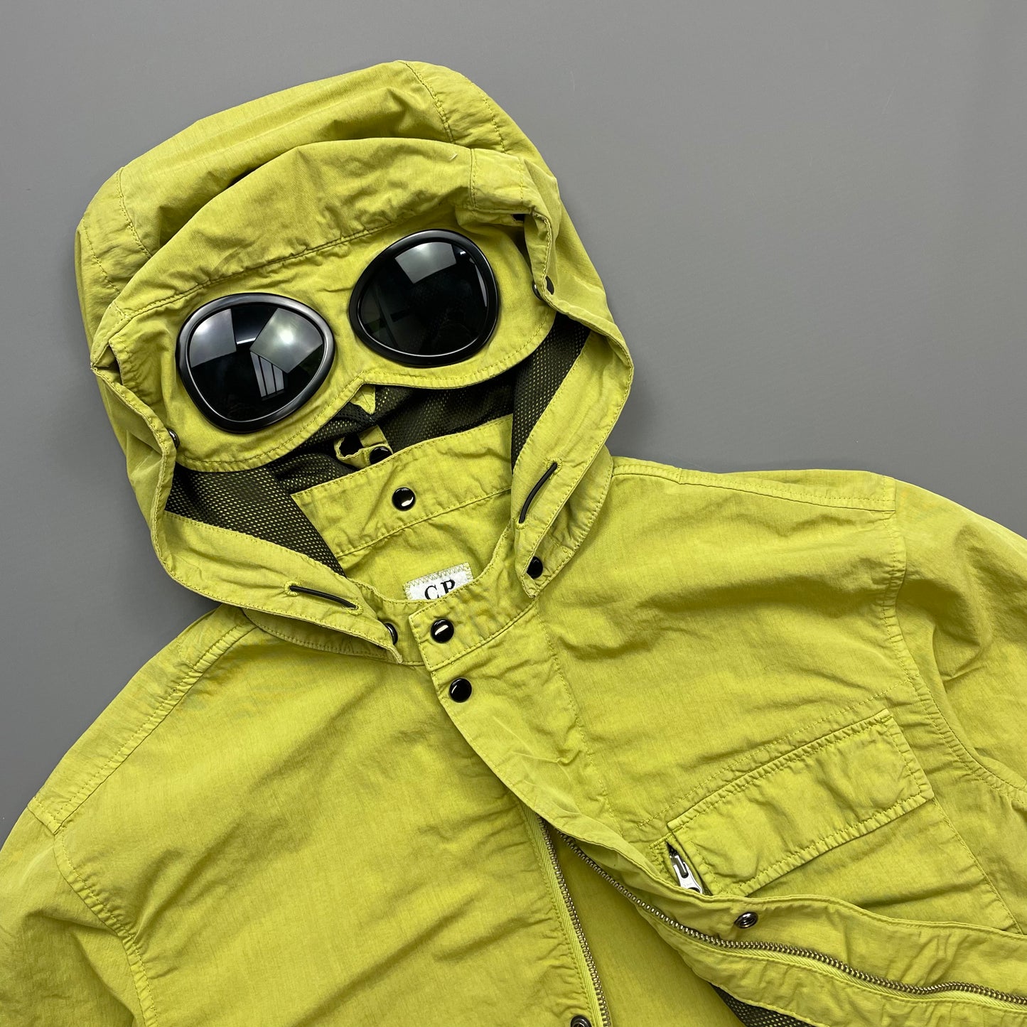 CP Company Green 50 Fili Removable Hood Goggle Jacket