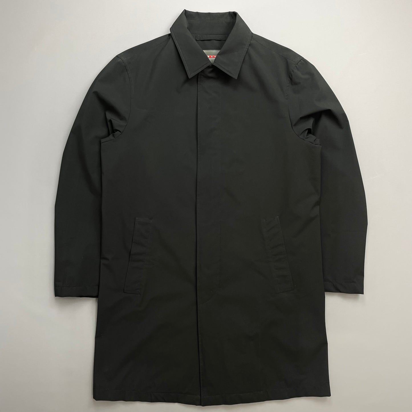 Prada Sport Black 2006 Waterproof Lightweight Trench Coat
