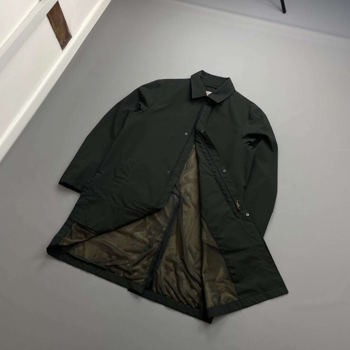 Prada Sport Black 2006 Waterproof Lightweight Trench Coat